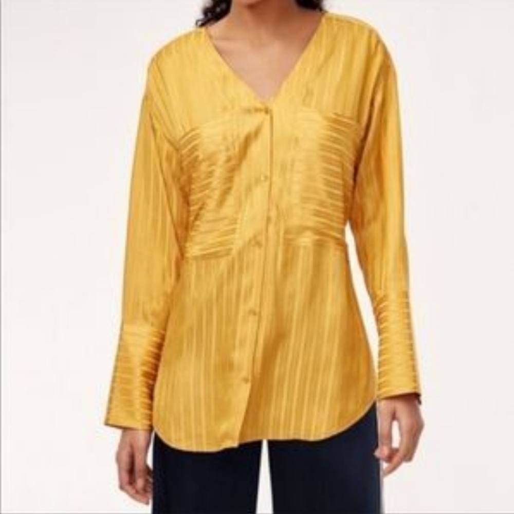 Aritzia Wilfred Silk blend Blouse Top